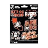 Rico Industries NHL Hockey Anaheim Ducks 6-Piece Decal Set