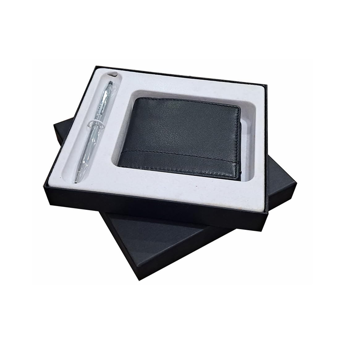 Cross CLASSIC CENTURY LUSTROUS CHROME BALLPOINT PEN WITH BLACK WALLET