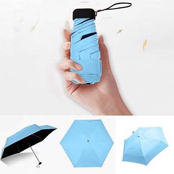 Compact Travel Umbrella, Folding Portable Windproof UV Sun Protection Mini Travel Umbrella for Women Kids Men