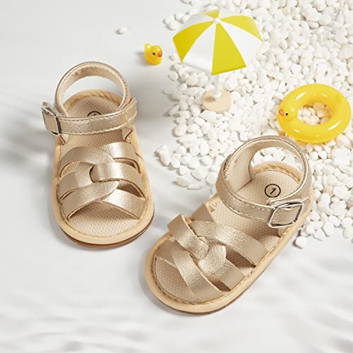Image of CENCIRILY Infant Baby Girls Boys Sandals Summer Beach Outdoor Bowknot Soft Rubber Sole Toddler Princess Dress Flats Walking Shoes