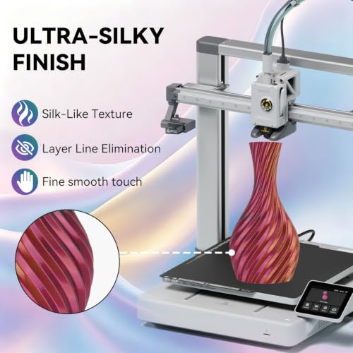 Image of Kingroon PLA Filament, Multicolor Silk PLA Filament, Tri Color 3D Printer Filament, 1.75 mm, Dimensional Accuracy + /- 0.03 mm, 1kg Spool(2.2lbs), Green Gold Red