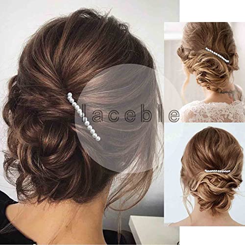 Iaceble French Pearl Hair Comb Pin Bridal Pearl Hair Combs Vintage Pearl Side Comb Hair Piece Weddings Pearl Hair Comb Decorative Hair Accessories For Women And Girls Headdress (A) #TOP5