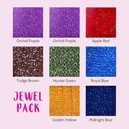Image of Tweed Twinkles Soft Baby Yarn for Crocheting, 8-Pack (696Yds / 400G), Free Patterns - Acrylic Baby Blanket Knitting Yarn with Flecks - Size 3 DK Light Worsted Weight - Jewel Pack
