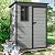 DWVO 5x3 FT Outdoor Storage Shed with Floor, All-Weather Resin Storage Shed with Lockable Door & Window, Waterproof Plastic Tool Storage for Garden, Backyard, Patio, Lawn,Blue-Gray+Black