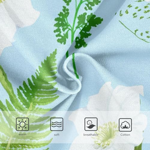 Cotton Toddler Underwear Custom Watercolor White Flowers Blue Girl Panties Cute Bright Briefs Girls Undies 2t3