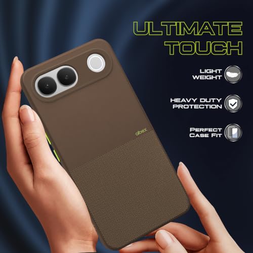 Image of AIBEX Premium Back Cover Case Compatible for vivo S2 5G | Scratch & Drop Tested Shockproof Matte Texture Case with Soft Microfibre Lining | Slim Fit Cover Anti-Scratch - Brown
