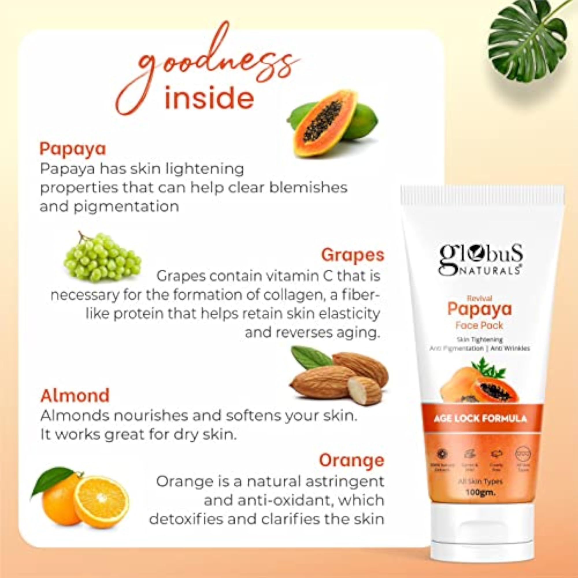 Tan Removal Combo with Papaya Face Pack & Rose Water Toner