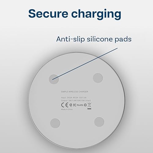 Miniatura 6 de MMOBIEL Cargador inalámbrico de carga Qi de 15 W, almohadilla de carga inalámbrica compatible con iPhone 15 y almohadilla de carga Samsung, también