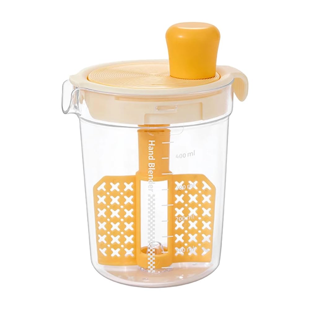 Rersduyt Manual Salad Dressing Mixer with Egg Separator - Multi-Function Kitchen Gadget for Dressings, Sauces, and Oils A