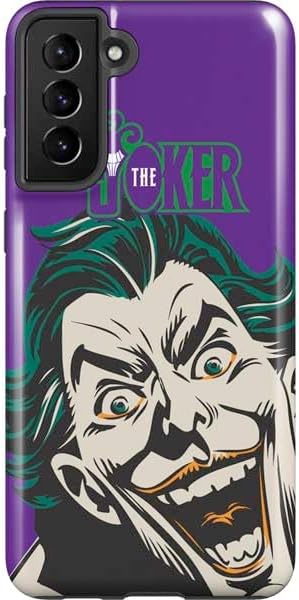 Skinit Pro Phone Case Compatible with Galaxy S21 Plus 5G - Officially Licensed DC Comics The Joker Put on a Smile Design