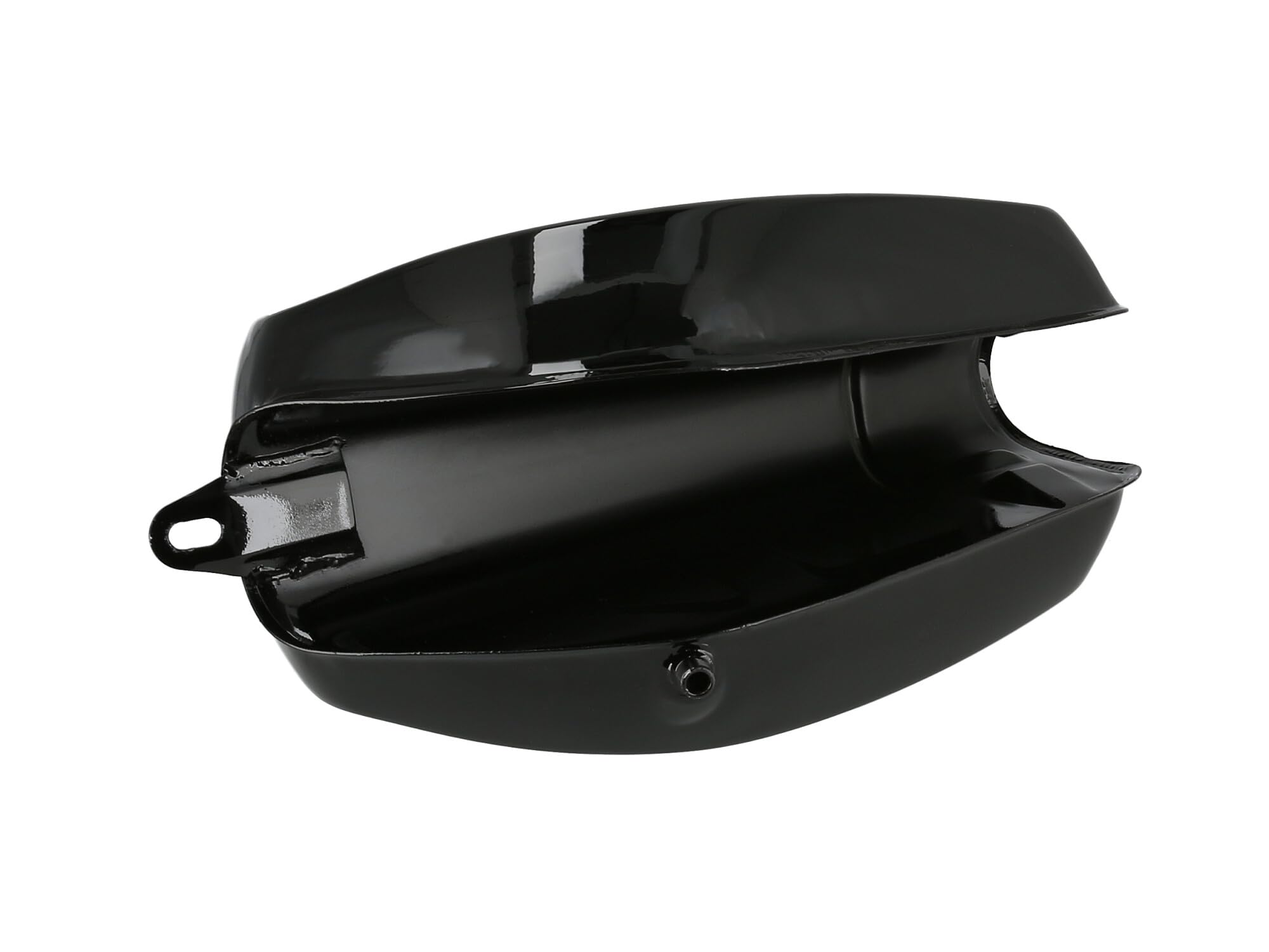 Set: Tank + Seitendeckel Enduro, Schwarz RAL 9005 - für Simson S51E, S70E