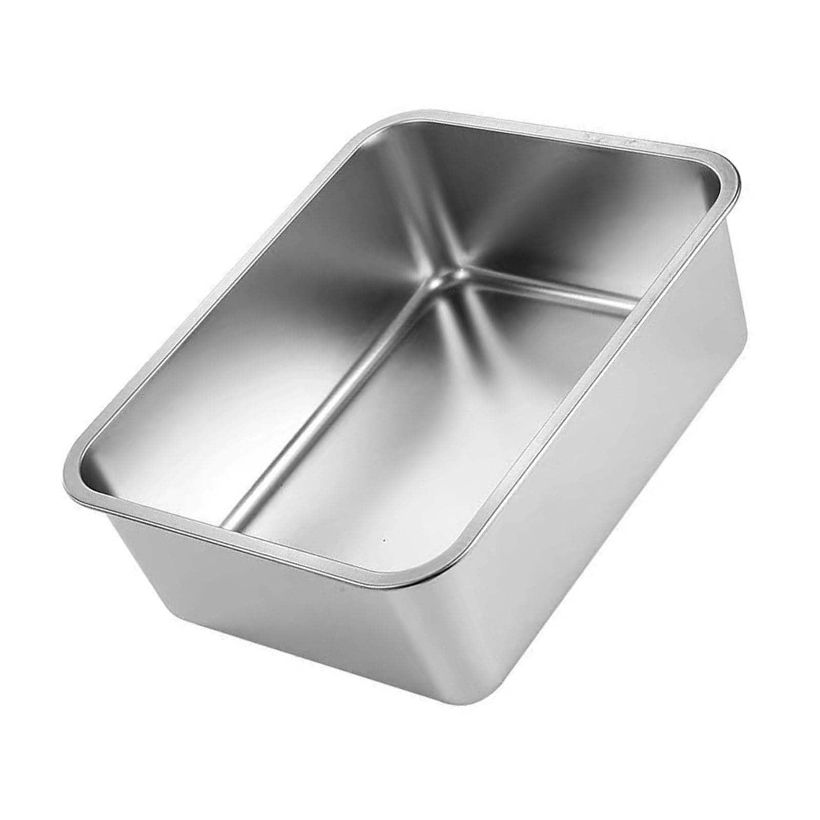 Inodoro para gatos de acero inoxidable gran capacidad facil de limpiar