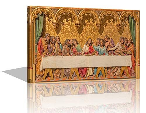 Wall Decorations for Living Room Christian Pictures Jesus Christ Paintings on Canvas 12 Apostles Wall Art Modern Artwork Home Decor Giclee Framed Gallery Wrapped Stretched Ready to Hang(16''X24'')