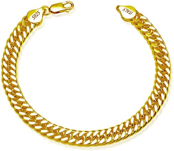 925 Sterling Silver Cuban Bracelets 58mm Silver Bracelets for women Cuban Link Bracelet for men 6.5-9 Inches