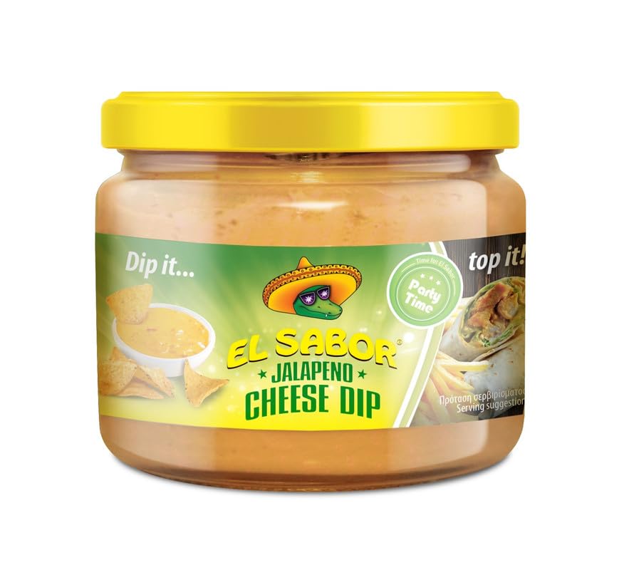 El Sabor Jalapeno Cheese Dip 300g | Creamy Cheddar Cheese with a Spicy Kick | Perfect Dip for Nachos, Fries & Tacos | Ready to Serve | Party Time Favourite-image-16