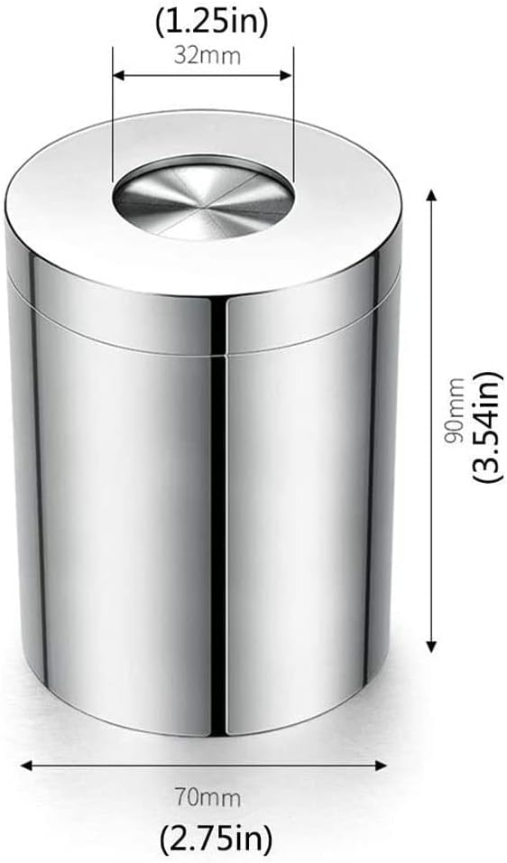 DOUKI Ashtray Stainless Steel Ashtray Car Smokeless Ashtray Knob Cover Smell Proof Ashtray Portable Car Ash Holder for Cigarettes Cigar Smokers for Home Office