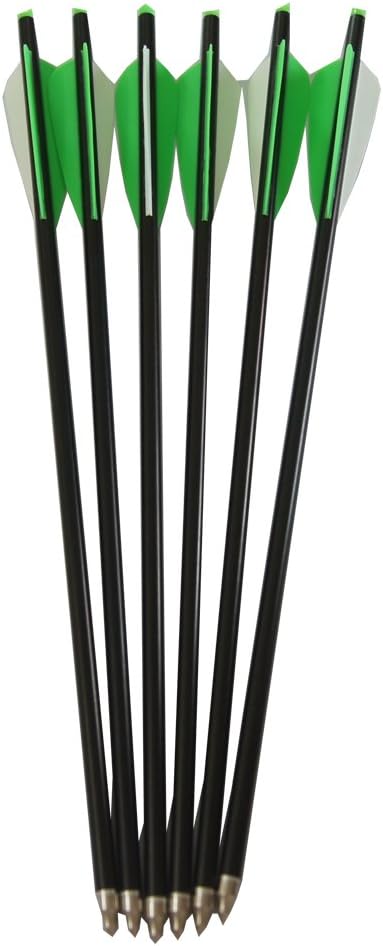 Aluminum Alloy Archery Arrows 17 inch Crossbow Bolts Pack of 12 (Black)