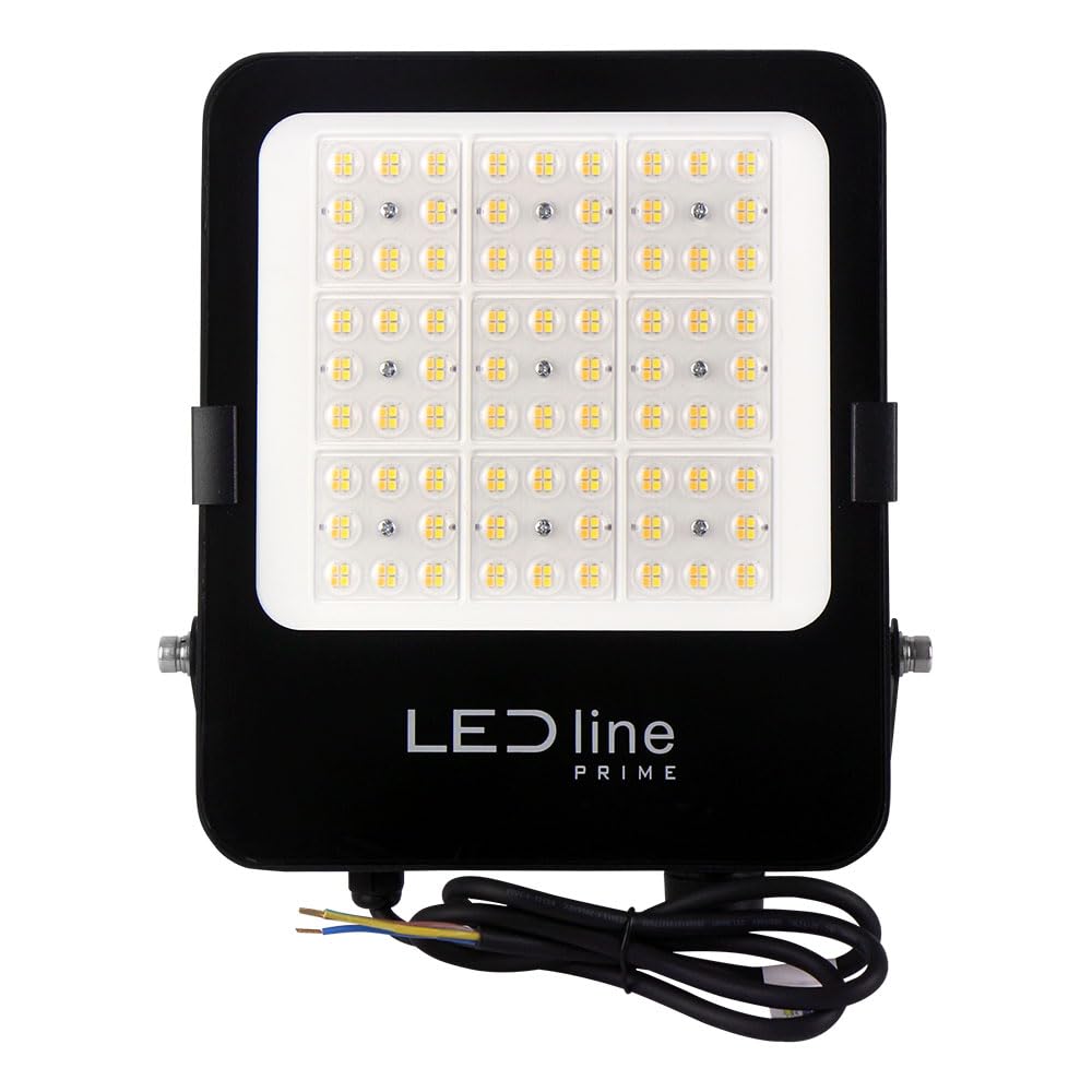 LED line PRIME Foco LED para exteriores, color negro, IP66, 100 W, 14000 lm, CCT, 3000 K, 4000 K, 5000 K, 120°