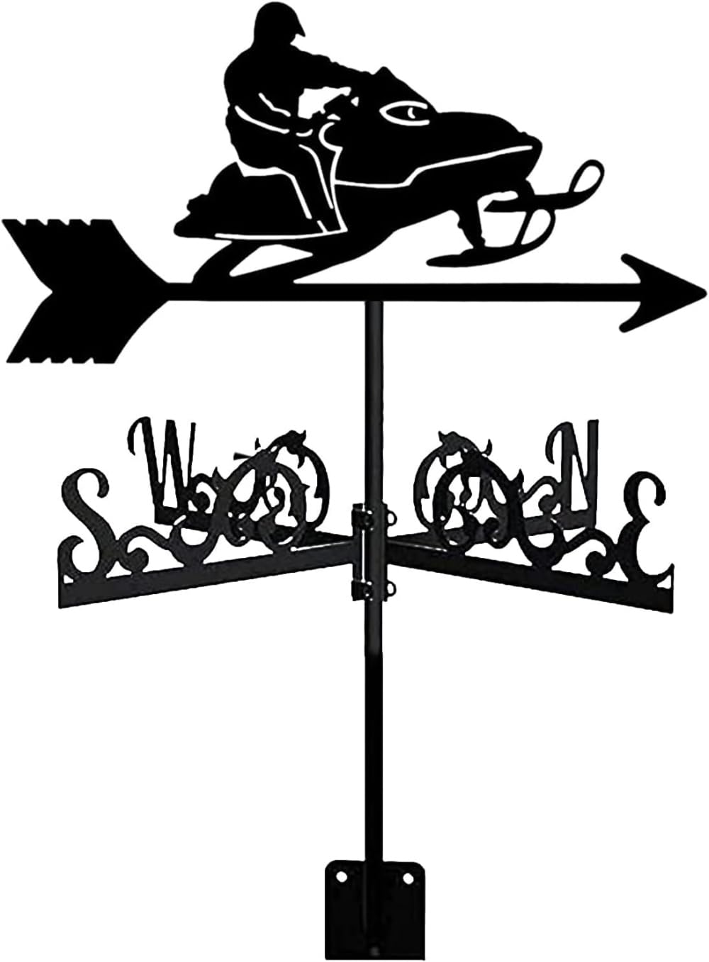 Wykwintny metalowy wiatrowskaz ornament wiatrowskaz ze stali nierdzewnej w kształcie retro wiatrowskaz, scena farma wiatrowa ogród palik dekoracyjny kierunek I,
