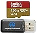 Produktbild SanDisk Extreme 256GB V30 A2 MicroSDXC Memory Card for DJI Works with Mavic Air 2 Drone 4K 8K Bundle with (1) Everything But Stromboli MicroSD Reader