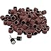 Dophee 100Pcs Sanding Drum 1/2(inch) 80 Grit Sand Bands Shank Rotary Tool Kit with 2Pcs Mandrels