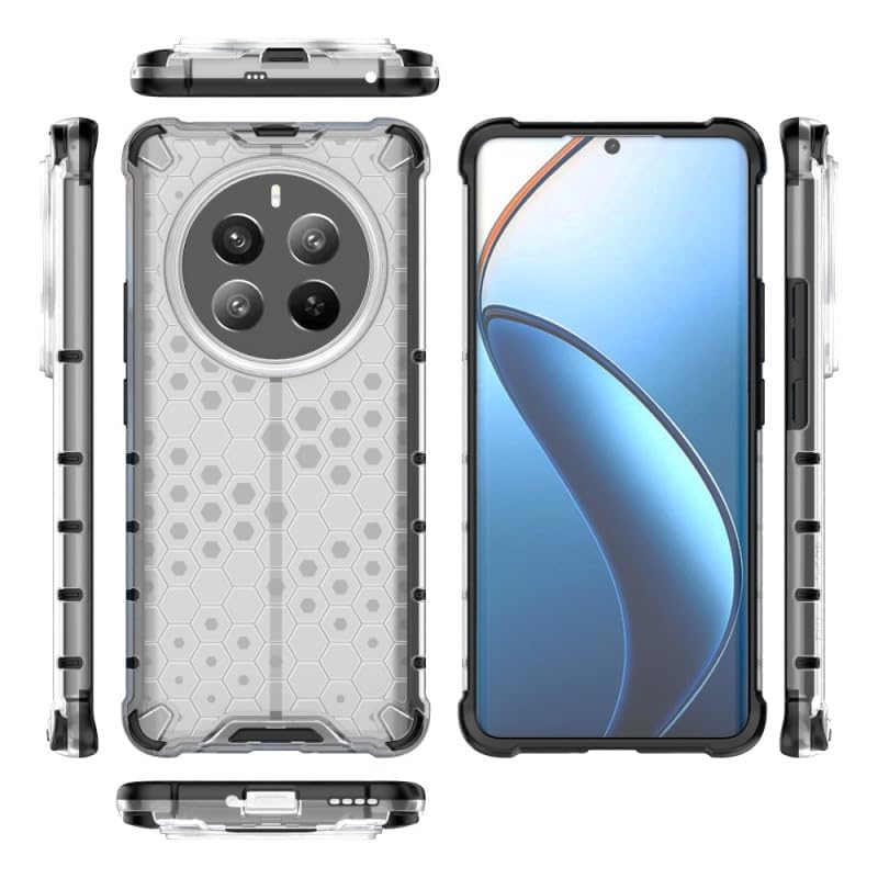 Image of Hard PC Back Case Cover for Realme Narzo 70 5G Anti Slip Ultra Thin Shockproof Reinforced Corners (Polycarbonate|Clear)