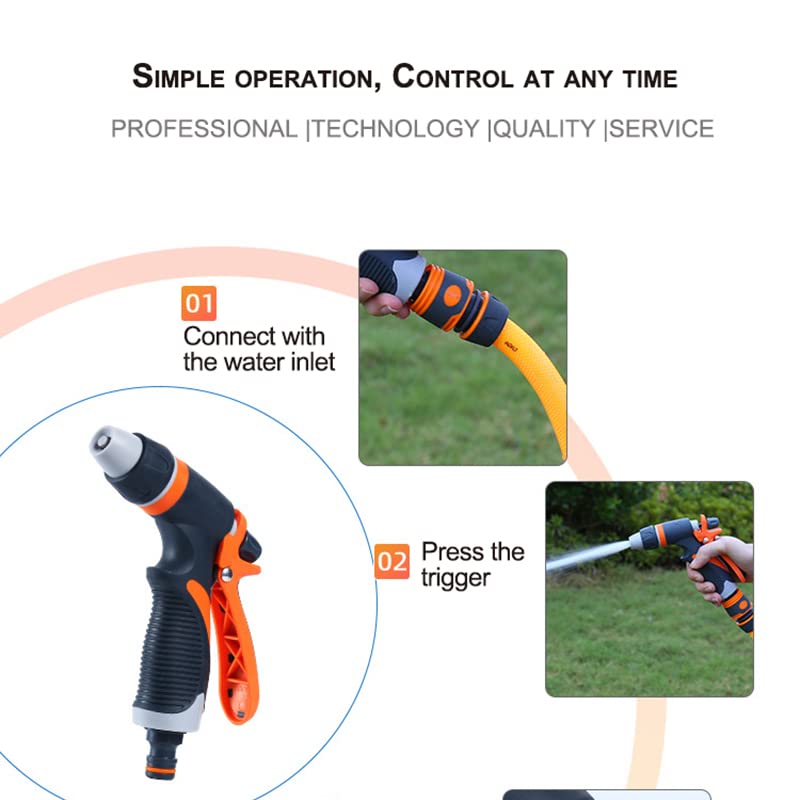 LINZI Pistola A Spruzzo Per Tubo Da Giardino | Ugello Regolabile Alta Pressione | Connettore 3/4" | Per Piante, Auto, Finestre