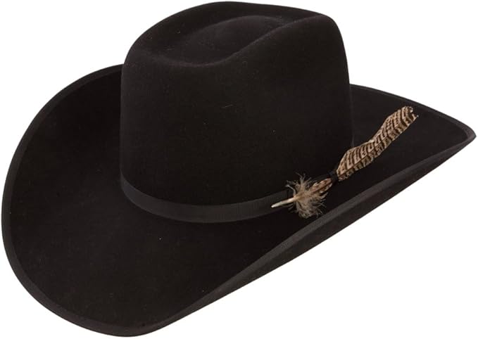 felt cowboy hat with feather