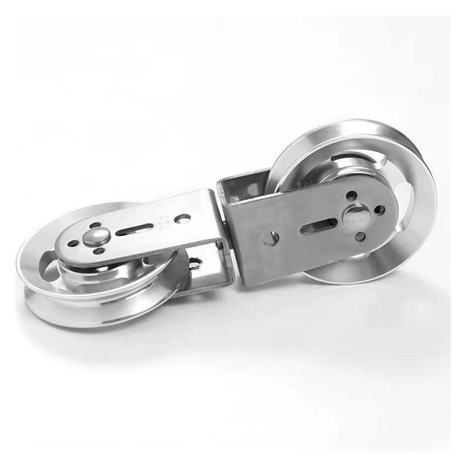 Bloque de polea doble, rueda de polea polea de tendedero Bloque de polea Fitness Polea doble de alta resistencia for bricolaje Gimnasio en casa Máquina de cable Polea de rodamiento de doble rueda sile