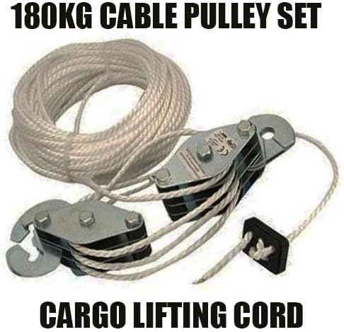 Cable Pulley Set 180 kg Lifting Cord Cargo rope throttle set U115