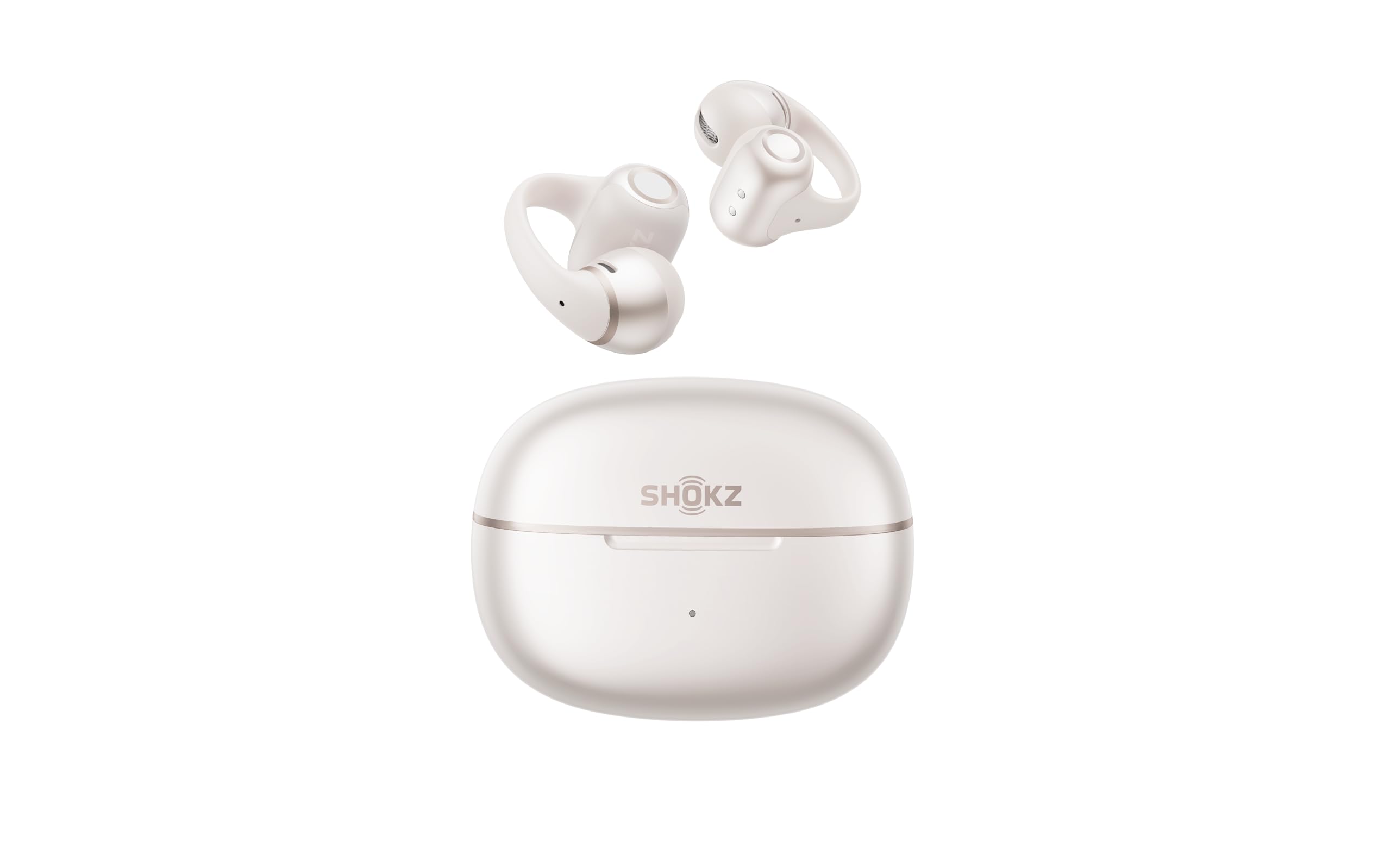 Shokz Official SHOKZ OpenDots 2 Open-Ear Clip-On Earbuds with Upgraded Dolby Audio, 3-Mic Clear Calls, Rich Bass, Up to 40 Hrs of Audio, Wireless Charging, Interchangeable Left/Right Earbuds, IP57, Bluetooth 6.1
