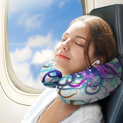Almohada de espuma viscoelástica para viaje cervical miniatura 3