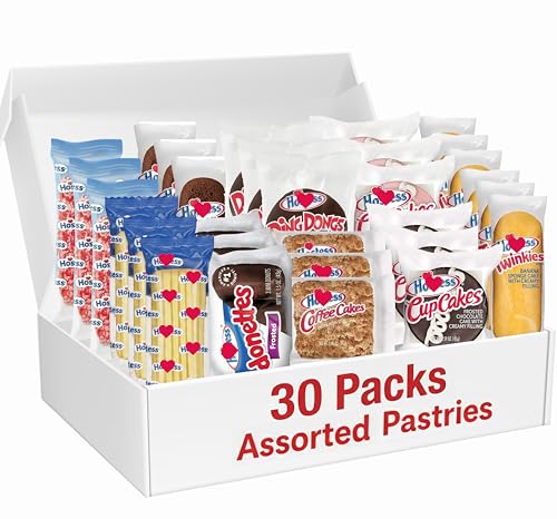 Assorted Cakes Individually Wrapped, 30 Count Single Cake Snacks Assortment, Mini Cakes Variety Pack, Assorted On the Go Single Serve Pastries Snacks for Travel, Offices, Lunchboxes, Gifts