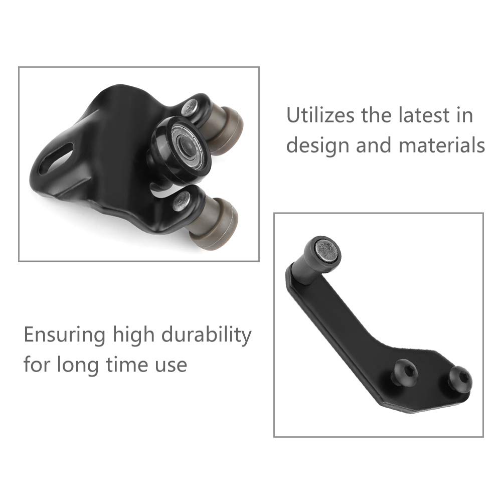 Rouleau de Porte Coulissante, 3 Pièces en Métal + Plastique Guide de Rail de Roulement de Porte de Remplacement pour Transit MK6 MK7 1705694 4796304 4796308 1639