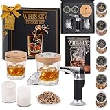 Whiskey Smoker Kit with Torch β 6 Wood Chip Flavors & 2 Glasses β Cocktail Smoker Infuser Set for Old Fashioned and Bourbonβ Birthday Gifts for Men, Dad, Husband and Boyfriend(Butane Not Included)