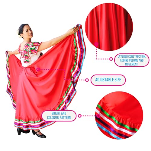 Authentic Mexican Skirt for Women Traditional Made by Original Mexican Artisans in Guerrero Folklorico Dress folklorico Skirt3