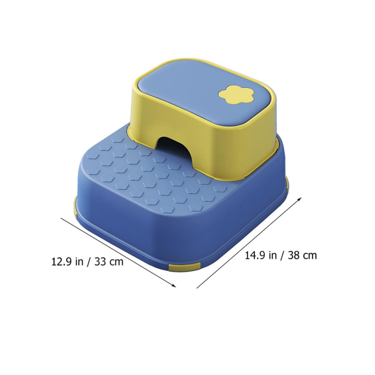 Sgabello per Bagno e Cucina in Pp Resistente e Leggero, Pedana Compatta Due Gradini Antiscivolo per Uso Quotidiano e Cambio Scarpe