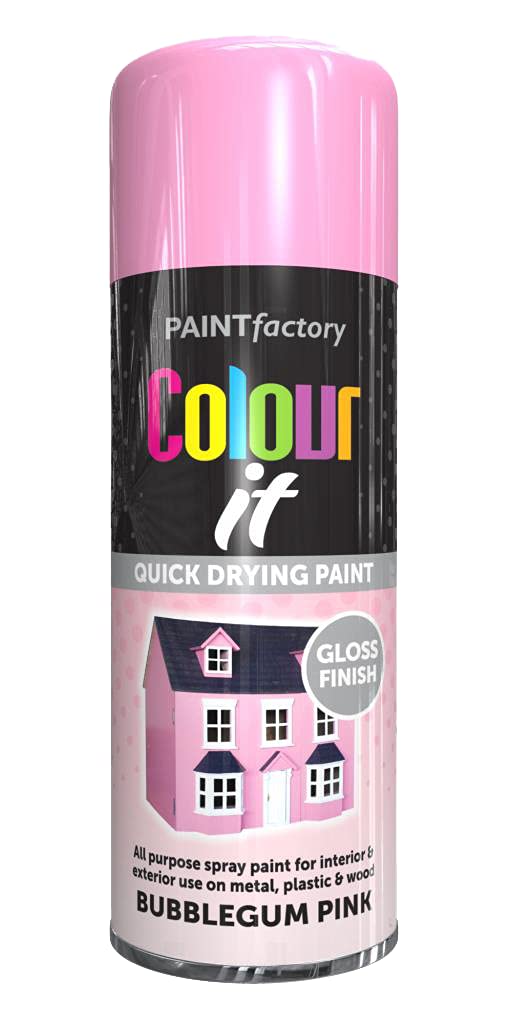 Classic Signature Pink Bubblegum - 3 X All Purpose Bubblegum Pink Aerosol Spray Paint 400Ml Quick Drying Spray,Fast Dry And Excellent Coverage For Metal, Wood, Plastic And More