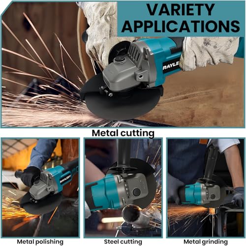 Cordless Angle Grinder for Makita LXT-18V Battery, 4-1/2" Brushless Electric Angle Grinder Tool, 8500RPM 3 Variable Speeds Angle for Cutting, Grinding, Polishing (No Included Battery) - Image 6