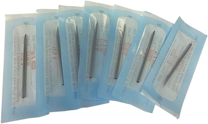 Ear Nose Body Piercing Needles Supply Size 12G 15G 14G 16G 18G 20G Straight 2" Sealed and Sterilized Ready to use Individually for Piercing Kit Supplies Tool - 100Pcs