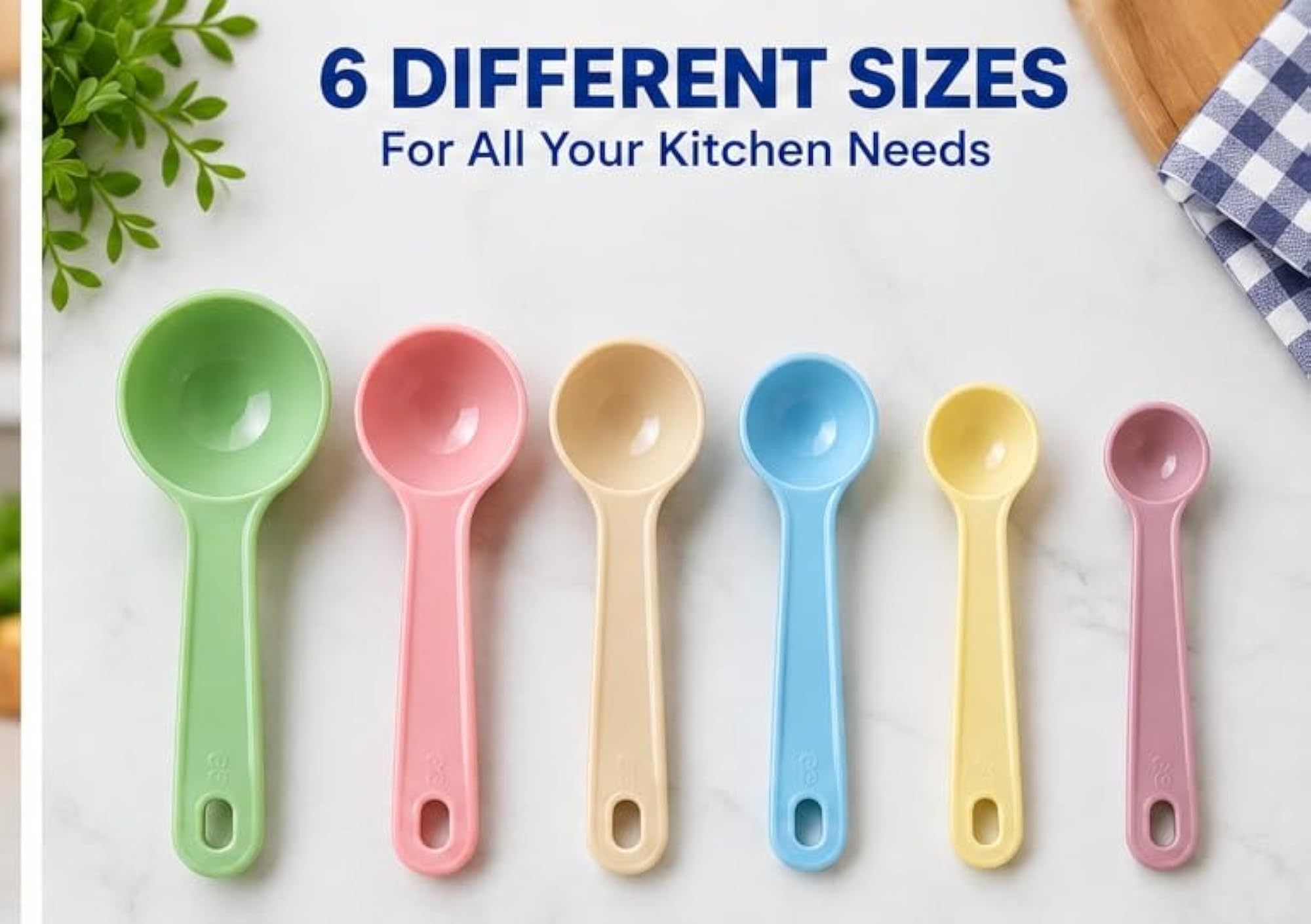 6Pc Nested Design Food Grade Measuring Spoon Set