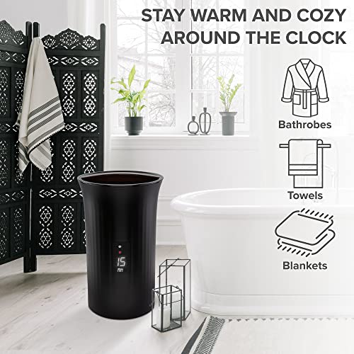 LiveFine Towel Warmer Large Bucket Style Luxury Heater with LED