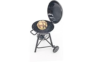 Dollhouse Miniature Circular Iron BBQ Grill