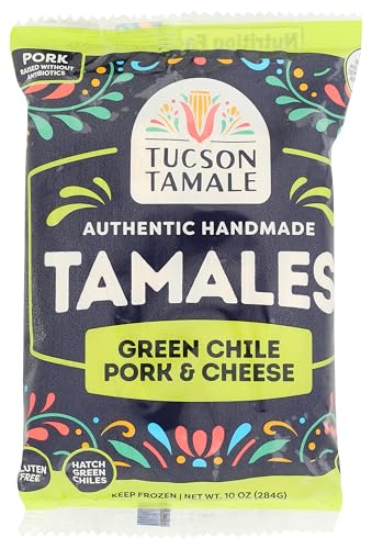 Tucson Tamale Company, Green Chile Pork & Cheese Tamales, 10 Oz (Frozen)