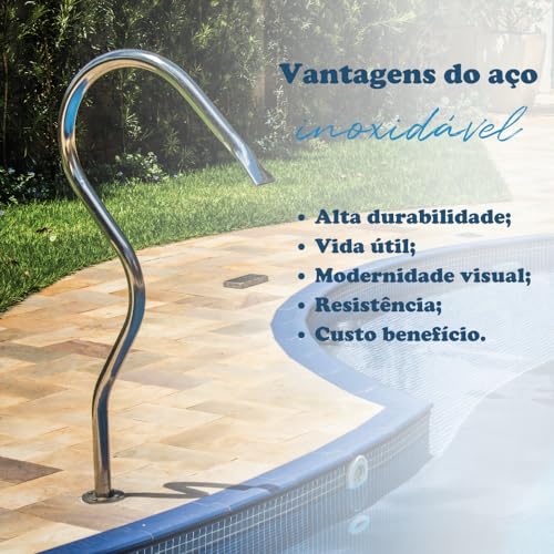 Cascata Bico De Pato Piscina Tubular Mini Inox Faça Você Mesmo Sem Adaptadores