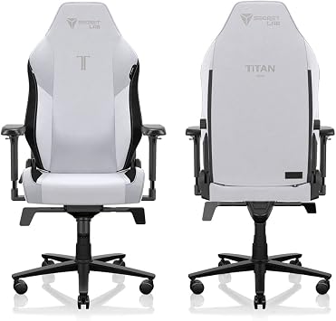 Secretlab Titan Evo Artic White Gaming Chair - Regular, Fabric, White | Ergonomic, Lumbar Support, High Back, Reclining, Magnetic Head Pillow, Standard (285 lbs), 4D Armrests, Height Adjustable