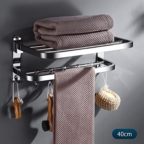 Porte-serviette mural de salle de bain CRODY support de rangement - 3