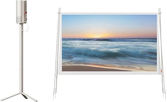 XGIMI MoGo 3 Pro with PowerBase Stand & XGIMI 2025 New 70" Outdoor Portable Projector Screen