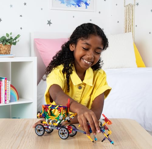 Basic Fun K'NEX Deluxe Building Set – 408 Piece STEM Kit with 80 Model Ideas & Storage Bag – Educational Construction Toy for Kids Aged 7+