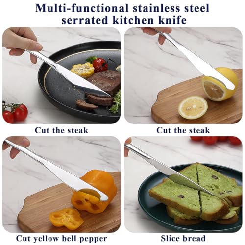 Berglander Dinner Knives Set Of 4, Stainless Steel Butter Knife Spreader 9.17\", Table Dinner Knife for Daily Use, Restaurant, Hotel, Parties, Events, Sturdy And Dishwasher Safe